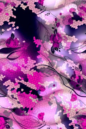 女装花型印花花型图片