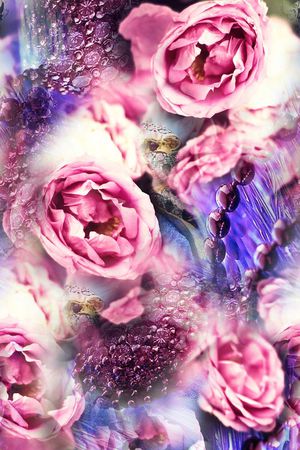 女装花型印花花型图片