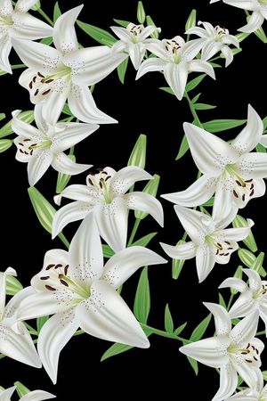 百合印花花型图片