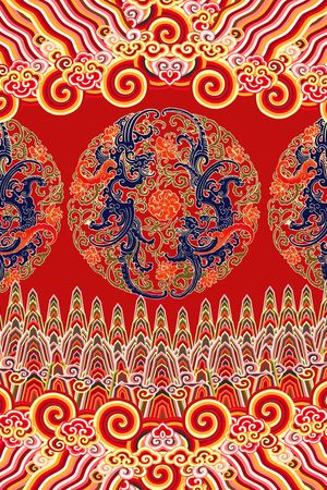 MAX-定位中国民族风印花花型图片