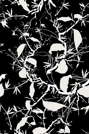 黑白印花花型图片