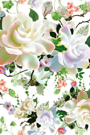 花卉印花花型图片