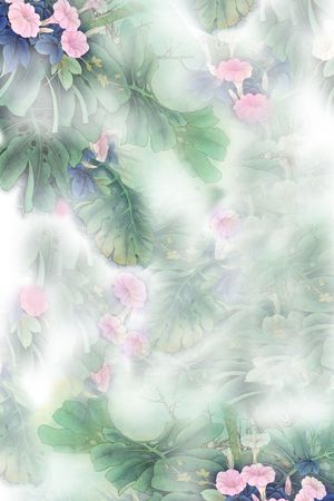丝巾长巾印花花型图片