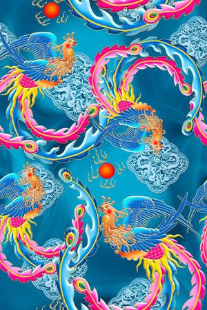 中国风印花花型图片
