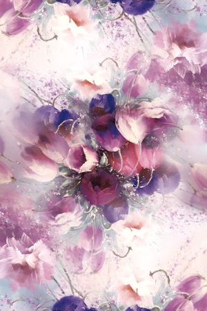 百合印花花型图片