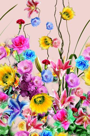 定位时尚花卉印花花型图片