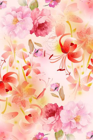 粉色印花花型图片