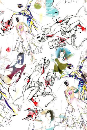 插画印花花型图片