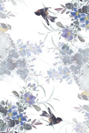 手绘印花花型图片
