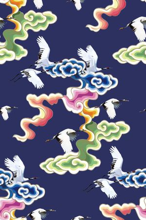 中国风印花花型图片