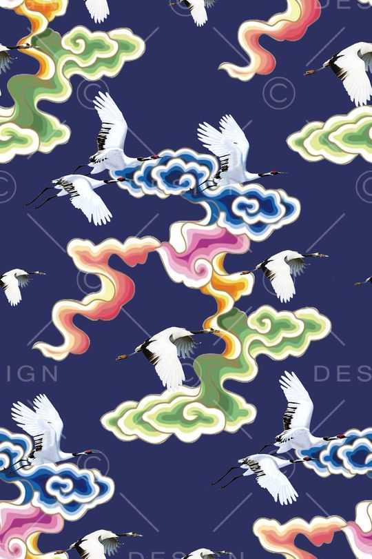 中国风印花花型图片