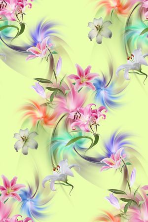 花卉印花花型图片