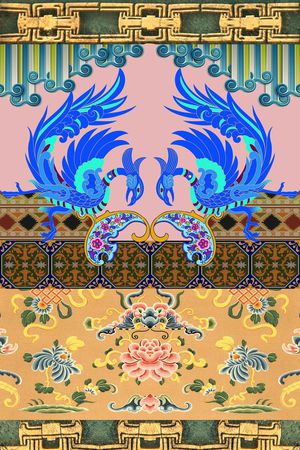 中国风印花花型图片