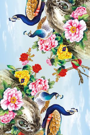 中国风印花花型图片