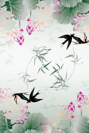 中国风印花花型图片