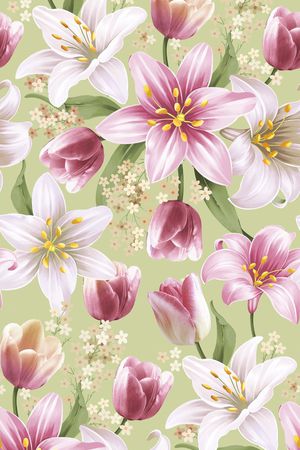 窗帘印花花型图片