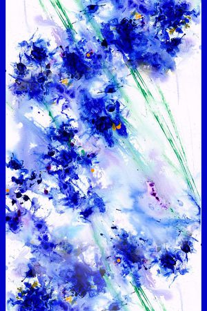 抽象油画花卉印花花型图片