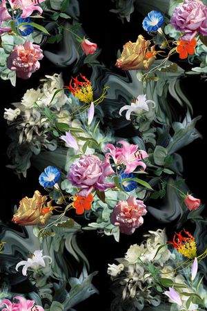 百合印花花型图片