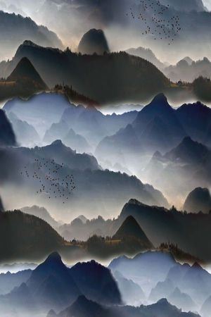 风景 照片印花花型图片