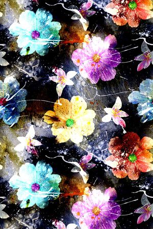 菊花印花花型图片