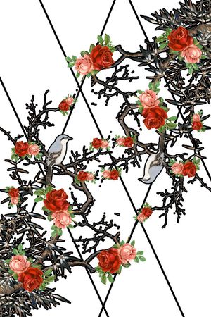 中国风印花花型图片
