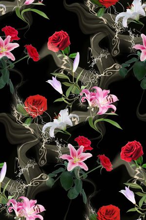 花卉印花花型图片