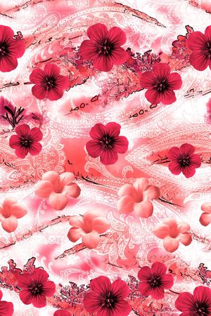 水彩印花花型图片