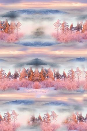 山川印花花型图片
