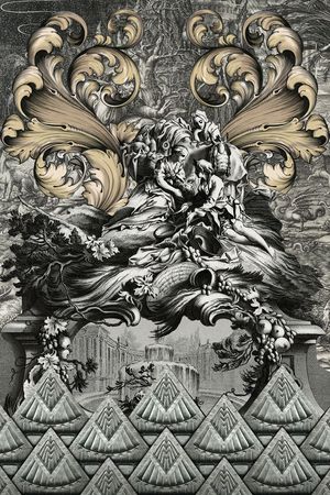 插画复古印花花型图片