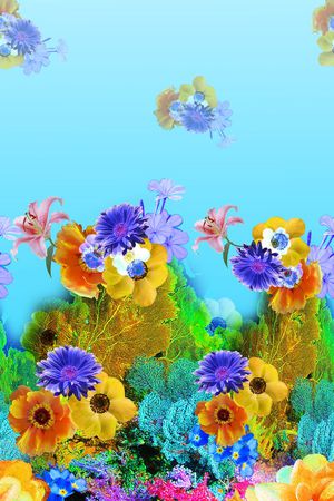 时尚花卉印花花型图片