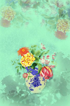 定位花印花花型图片