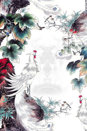 水墨印花花型图片