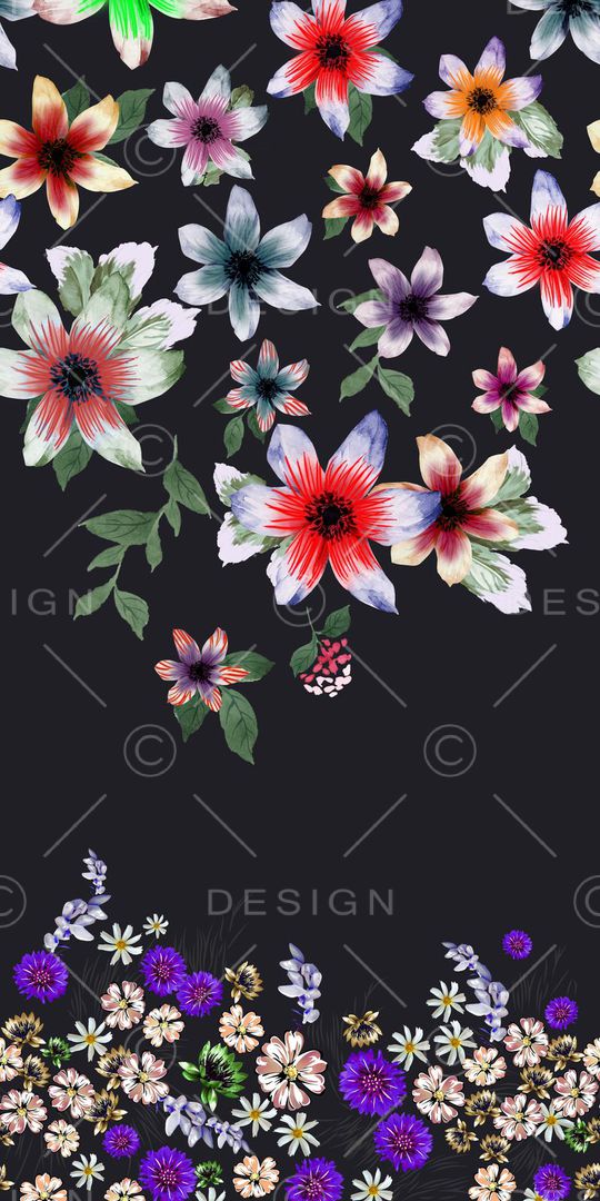 花瓣印花花型图片