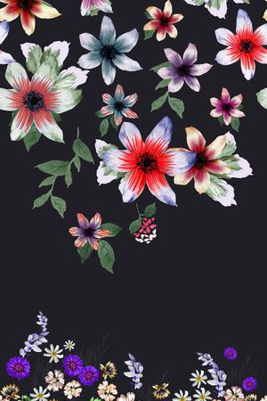 花瓣印花花型图片