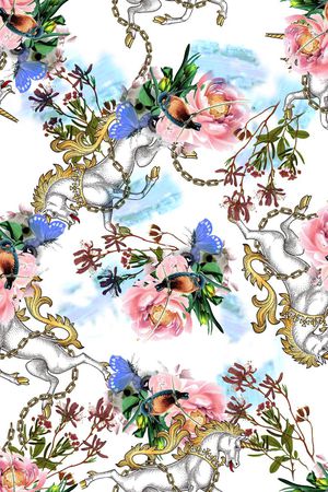 链条马印花花型图片