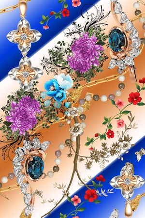 抽象印花花型图片