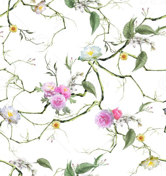 树枝印花花型图片