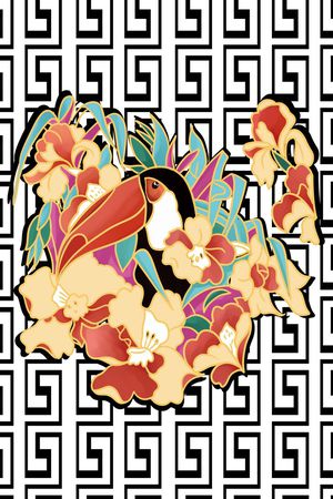 潮流时尚印花花型图片