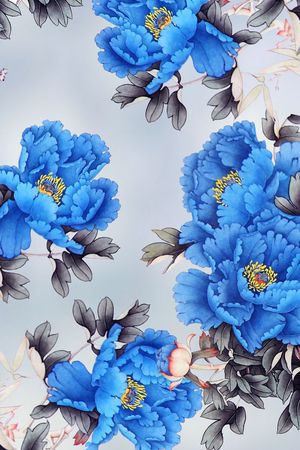 手绘印花花型图片