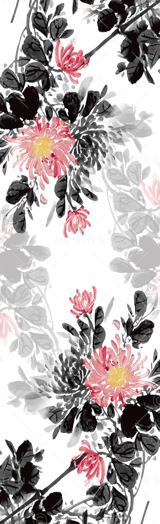 手绘印花花型图片