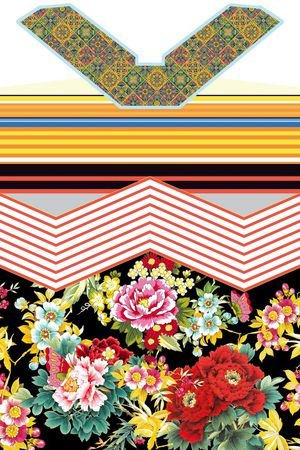 中国风印花花型图片