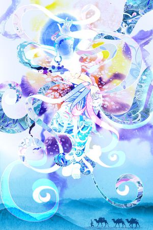 敦煌壁画印花花型图片