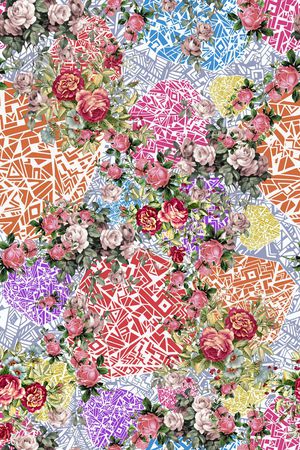 几何印花花型图片