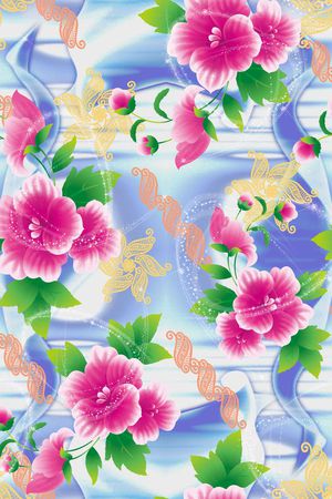抽象印花花型图片