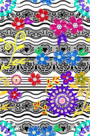 花卉印花花型图片