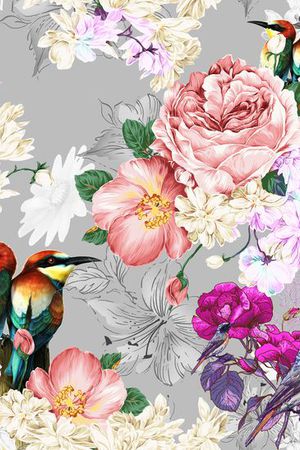 花鸟印花花型图片