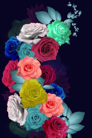 花卉印花花型图片