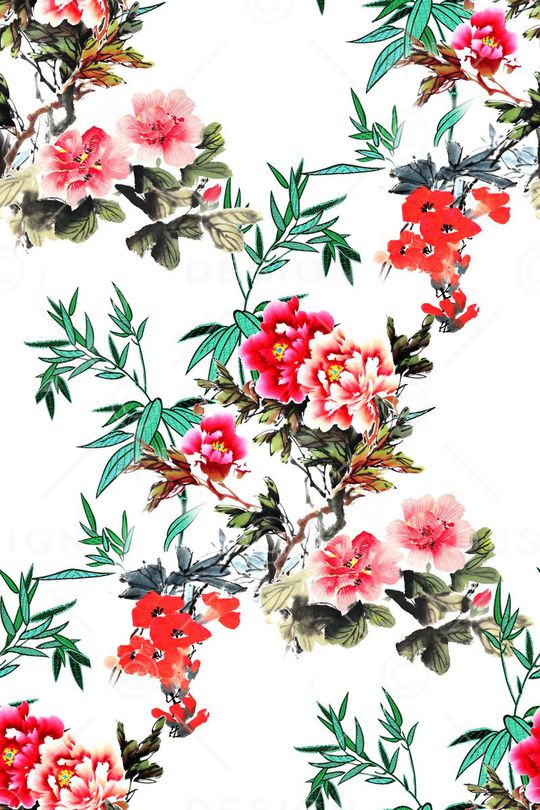 中国风印花花型图片
