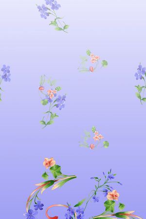 窗帘花型印花花型图片