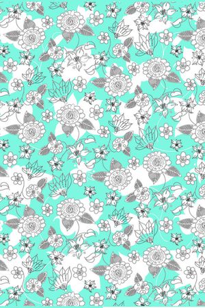 Vector flowers印花花型图片